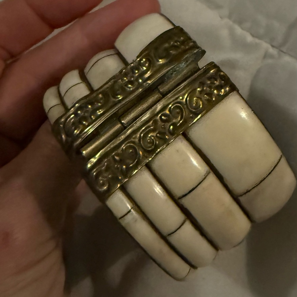 Bone carved cuff vintage